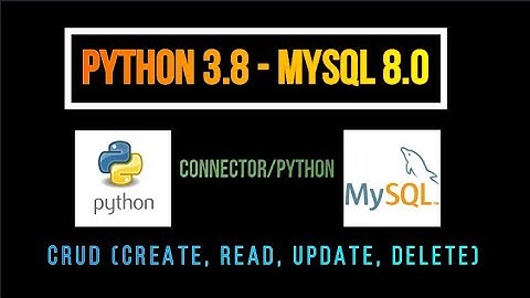 Python 3.8 and MySQL 8.0 | Connector/Python | CRUD