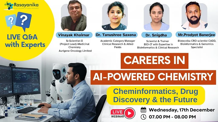LIVE Q&A Session : Careers in AI-Powered Chemistry – Cheminformatics, Drug Discovery & the Future