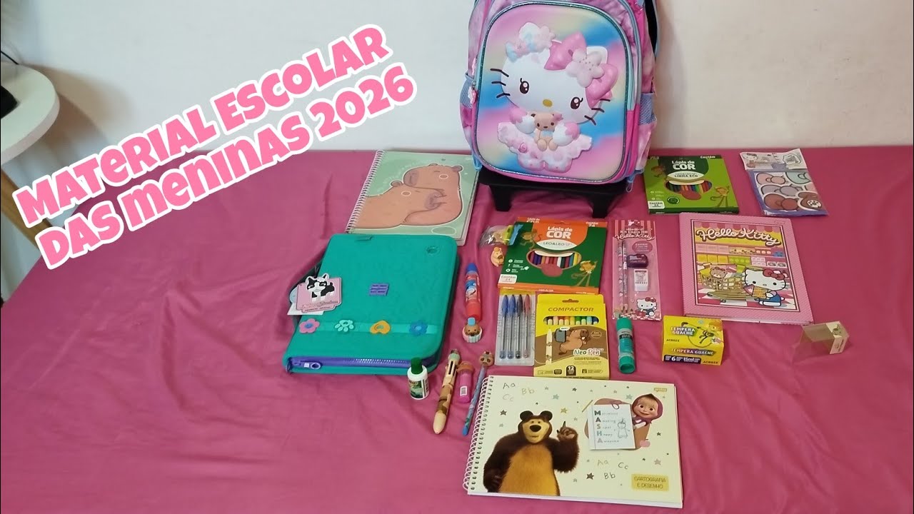 Material escolar das meninas #2026 