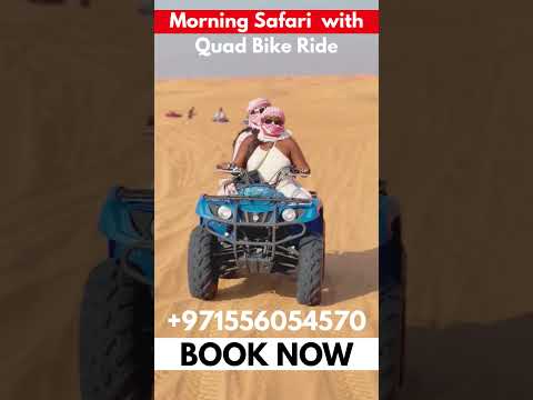 Morning Desert safari Dubai with Quad bike Ride Dune bashing Camel ride & Sand boarding #shorts