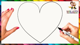 Wie Man Ein Herz Zeichnet Schritt Für Schritt ❤️ Herz Zeichnen Leicht