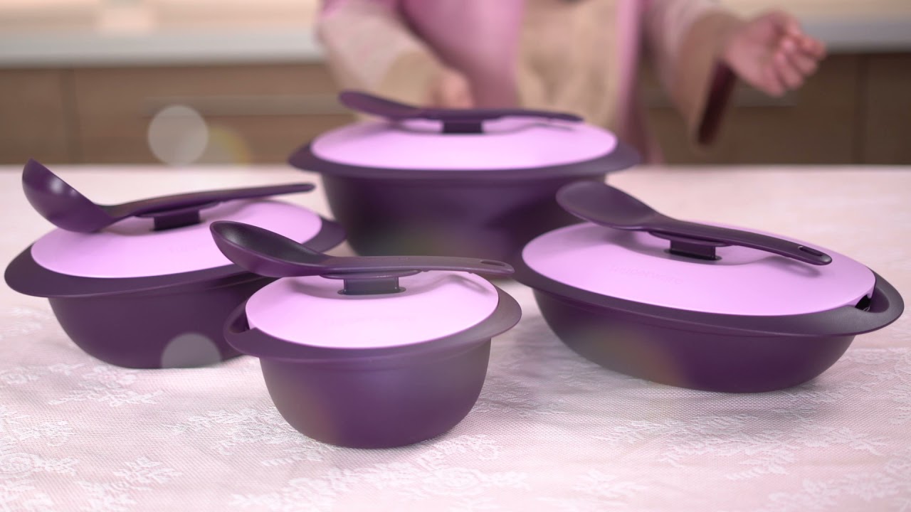 Tupperware Purple Royale Serveware - YouTube
