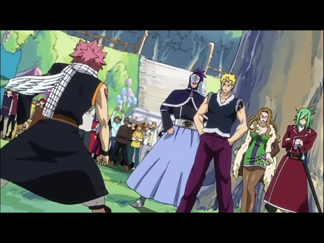 Fairy Tail | Laxus beats Natsu with One Punch [ENG DUB] class=