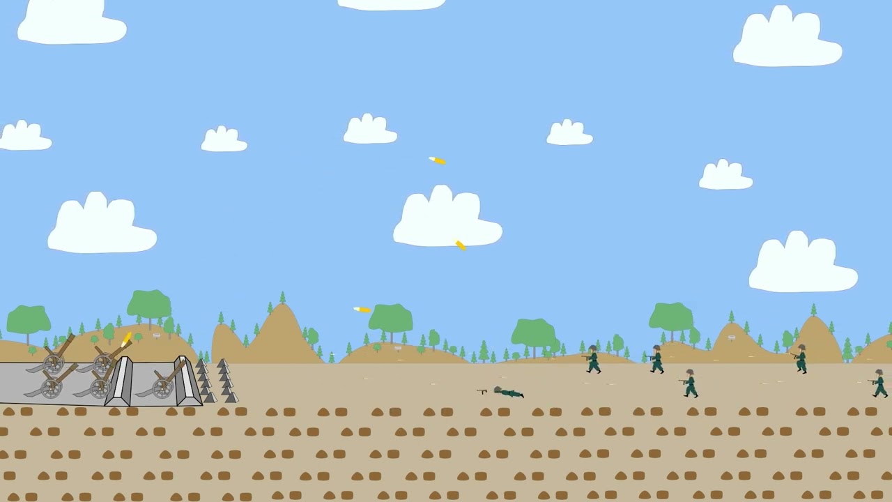 French mountain artillery unit bombed German ordinary MP40 submachine gun soldier unit