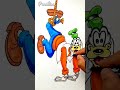 Goofy drawing disney characters  cartoon drawing