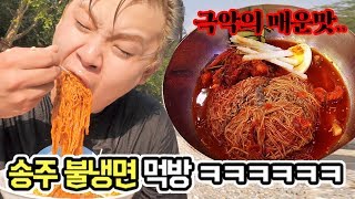 냉면이 이렇게 매우면 반칙 아닙니까?? ㅋㅋㅋㅋㅋㅋ [ 송주 불냉면 지옥매운맛 먹방 ㅋㅋㅋ feat. 강유미 ] 공대생 변승주