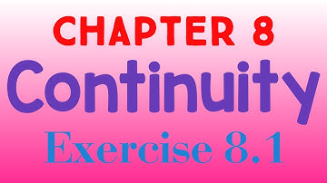 Continuity Exercise 8.1 | 11th commerce maths part 1 | Maharashtra Board New Syllabus