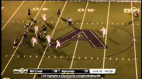 Alpharetta's Dobbs completes pass to Daniel Clemen...