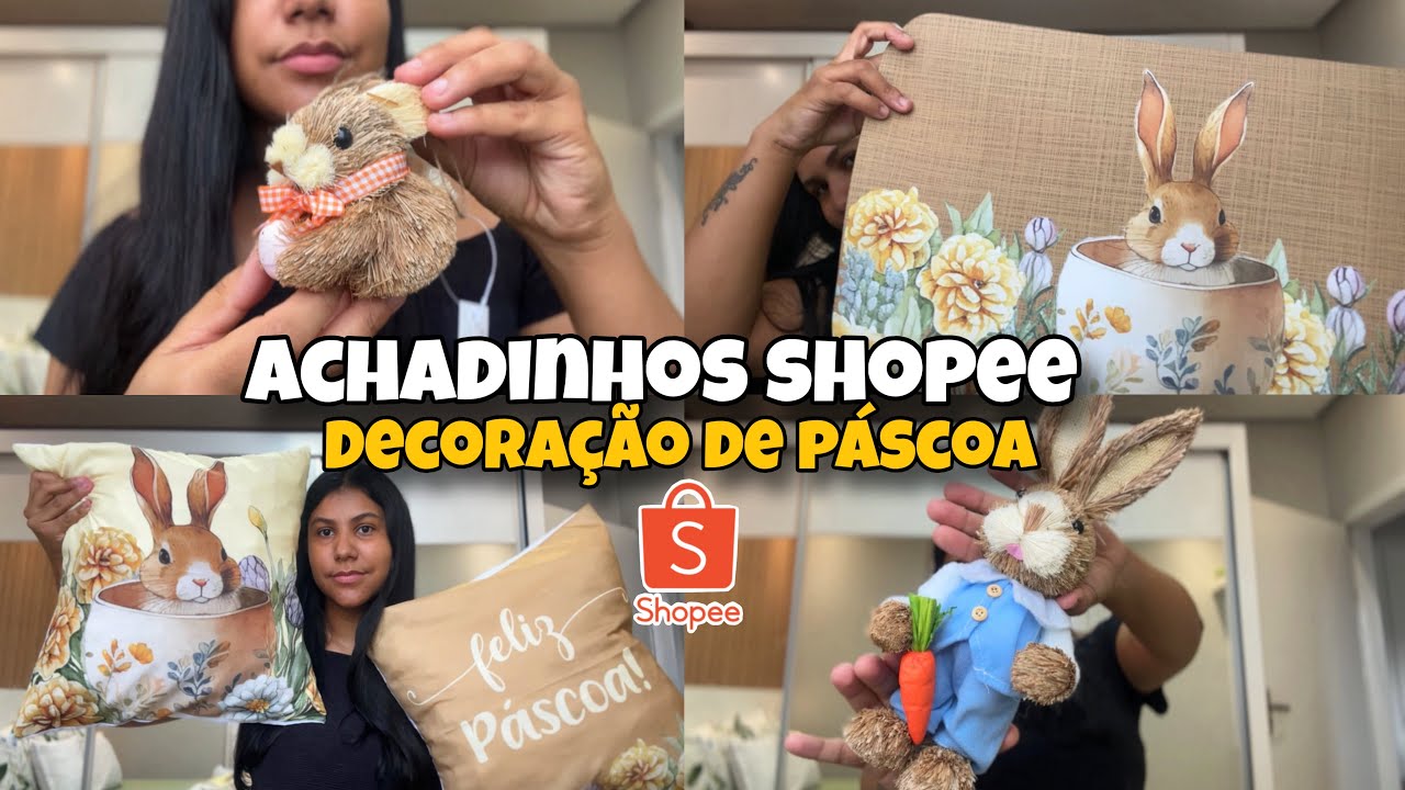 ACHADINHOS DE PÁSCOA NA SHOPEE: Tudo muito barato e lindo! 😍 DECORAÇÃO DE PÁSCOA 🐰