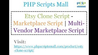 Marketplace Script - Etsy Clone Script | Multi-Vendor Marketplace Script