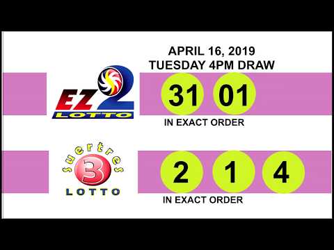 PCSO Lotto Result Today APRIL 16, 2019 4PM Draw (EZ2,SwertreS,STL(2D/PARES/SWER3)TUESDAY