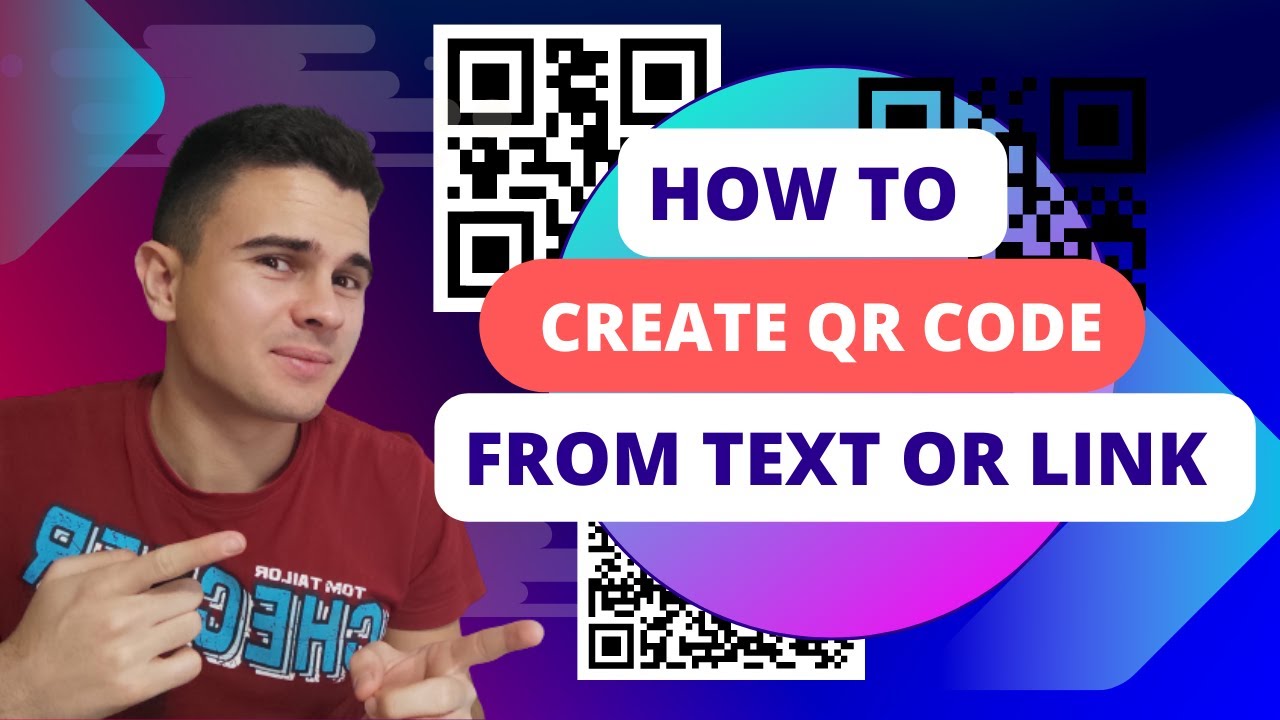 How to Create QR code from link or text - YouTube