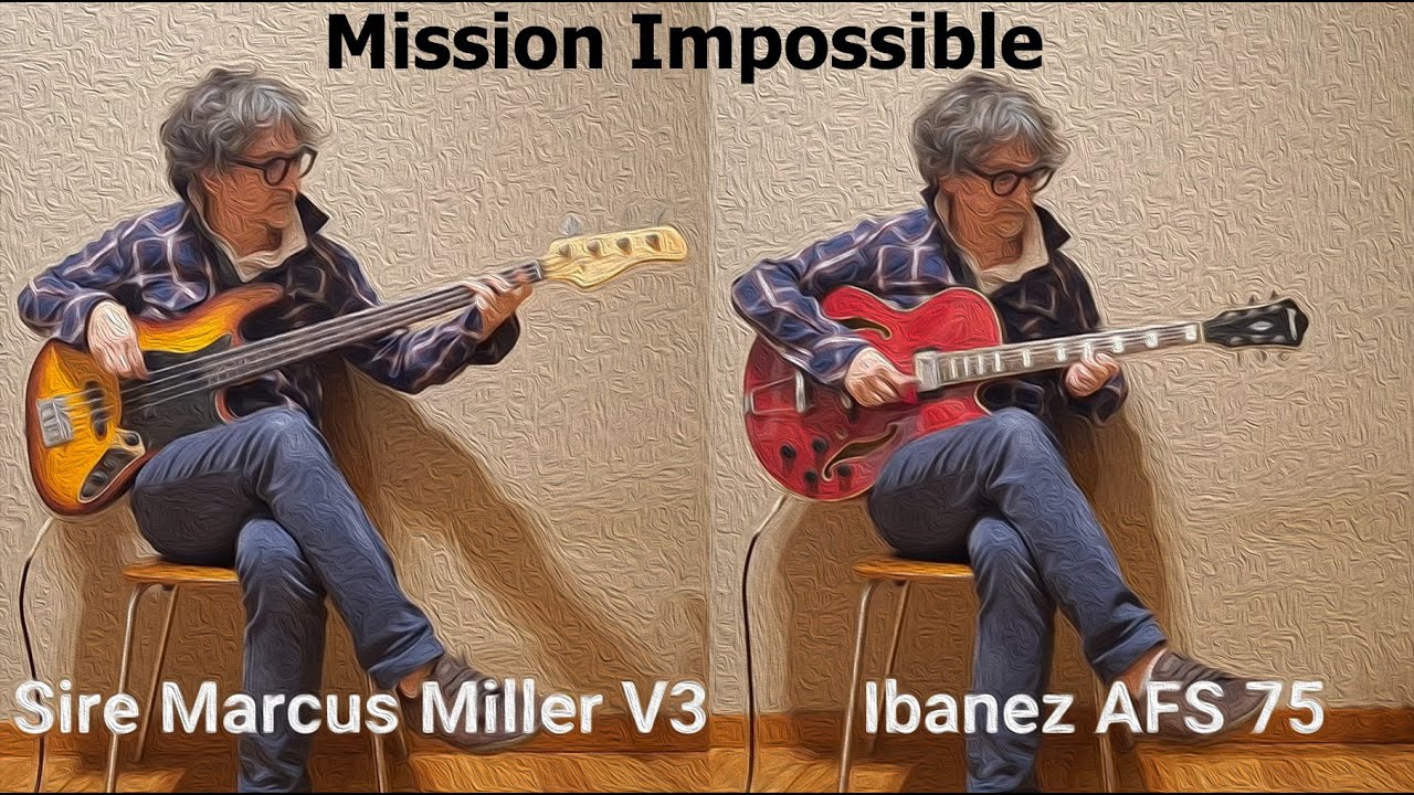 Mission Impossible Guitar and Bass Cover – Ibanez AFS 75 / Sire Marcus Miller V3