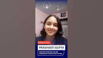 Prashasti Gupta (DSE, JNU 2025) #delhiuniversity #dse #jnu #jnuadmission #toppers #cuet #cuetpg #du