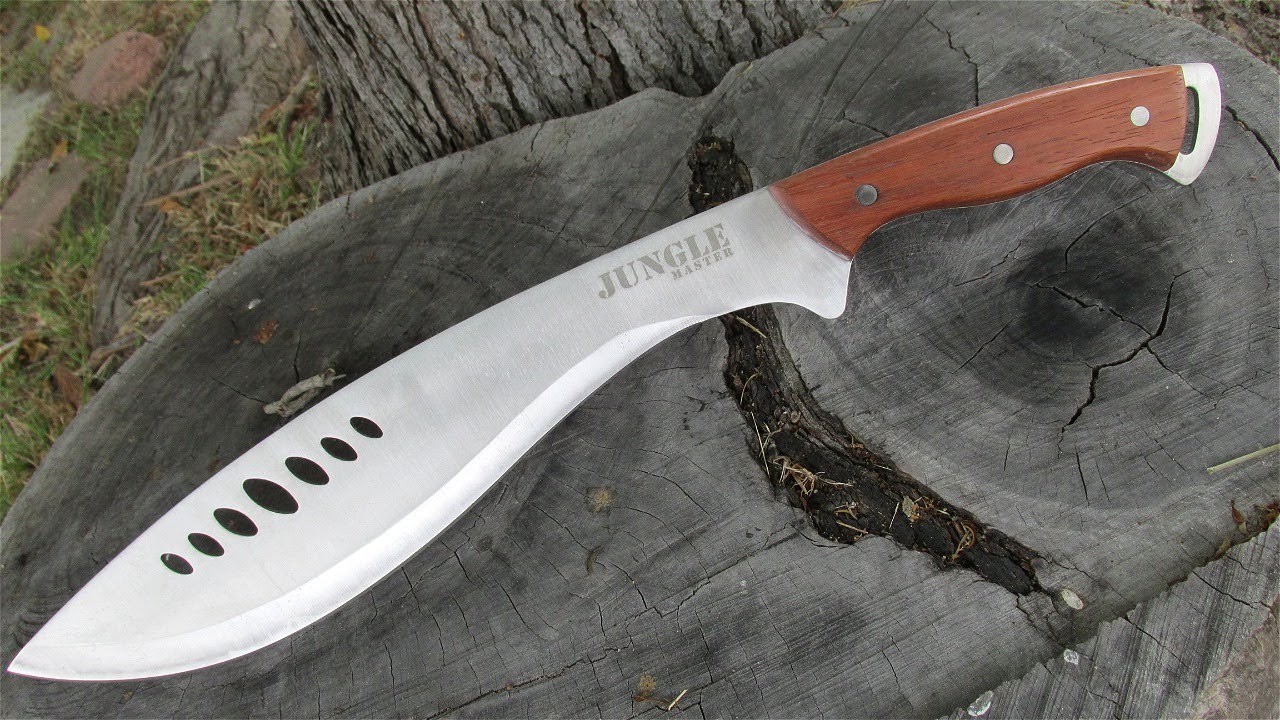 Big & Shiny JUNGLE MASTER 19" FULL TANG Stainless Steel SURVIVAL KNIFE Machete Bolo Kukri Style