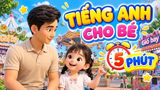 Cùng Ba Và Bé Học Tiếng Anh Qua Các Trò Chơi Ở Công Viên Giải Trí | Tiếng Anh 5 Phút screenshot 5