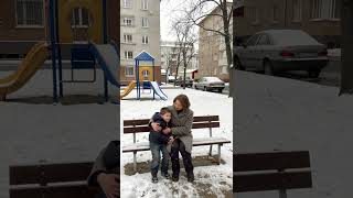 Зимняя прогулка с сыном #мамаисын #зима