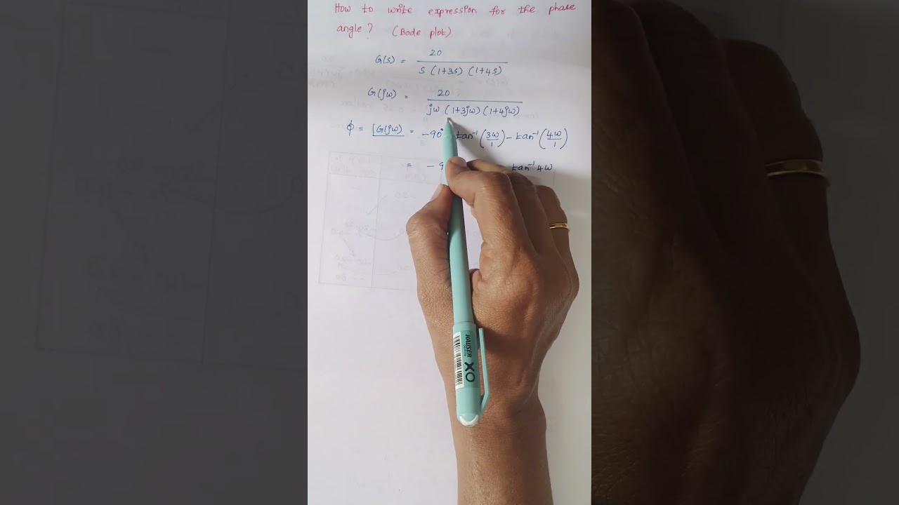 How to ✍️ phase angle expression in Bode Plot?