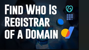 Find who is the registrar of a domain | Where is your domain registered ?