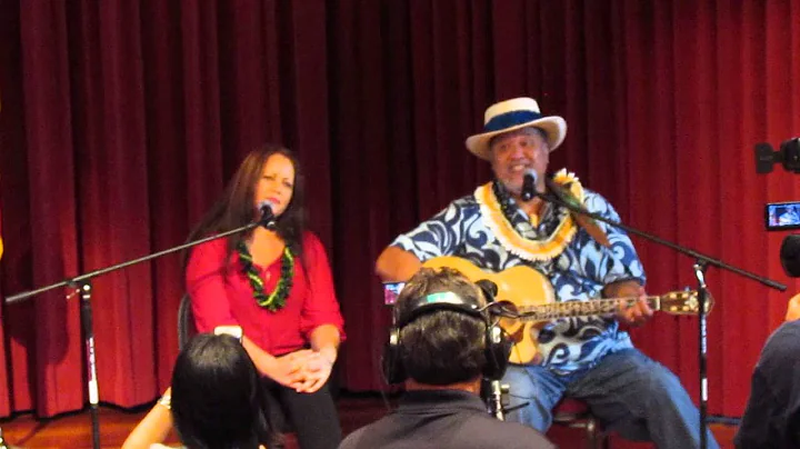 Willy K and Amy Hanaiali'i duet at the signing cer...