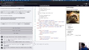 freeCodeCamp: Create a Set of Checkboxes
