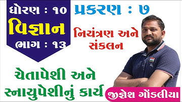 std 10 Science ch 7 (નિયંત્રણ અને સંકલન) ભાગ 13 NCERT Course in gujarati By: Jignesh Gondaliya