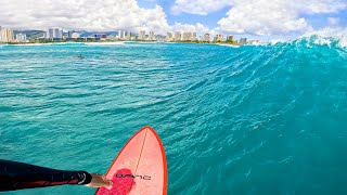 SURFING A PUMPING REEF POINT BREAK | Performance Midlength Session | RAW POV
