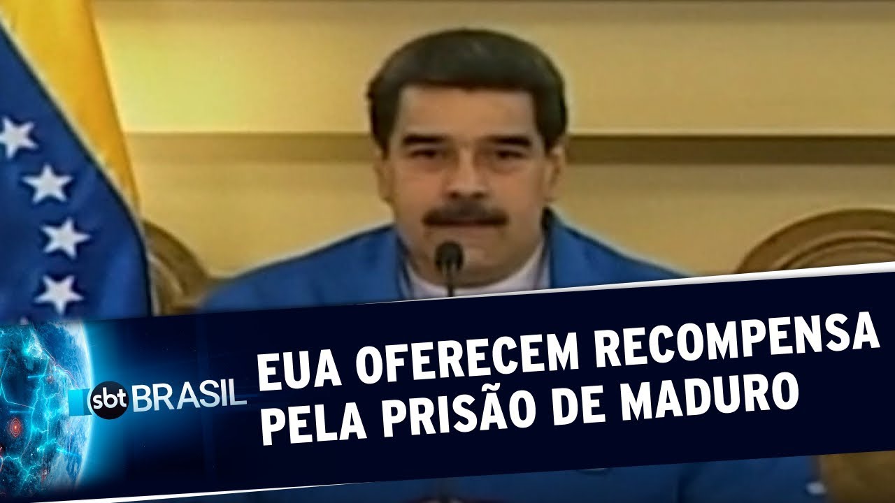 EUA acusam Maduro de narcoterrorismo e oferecem recompensa pela prisão dele | SBT Brasil (26/03/20)