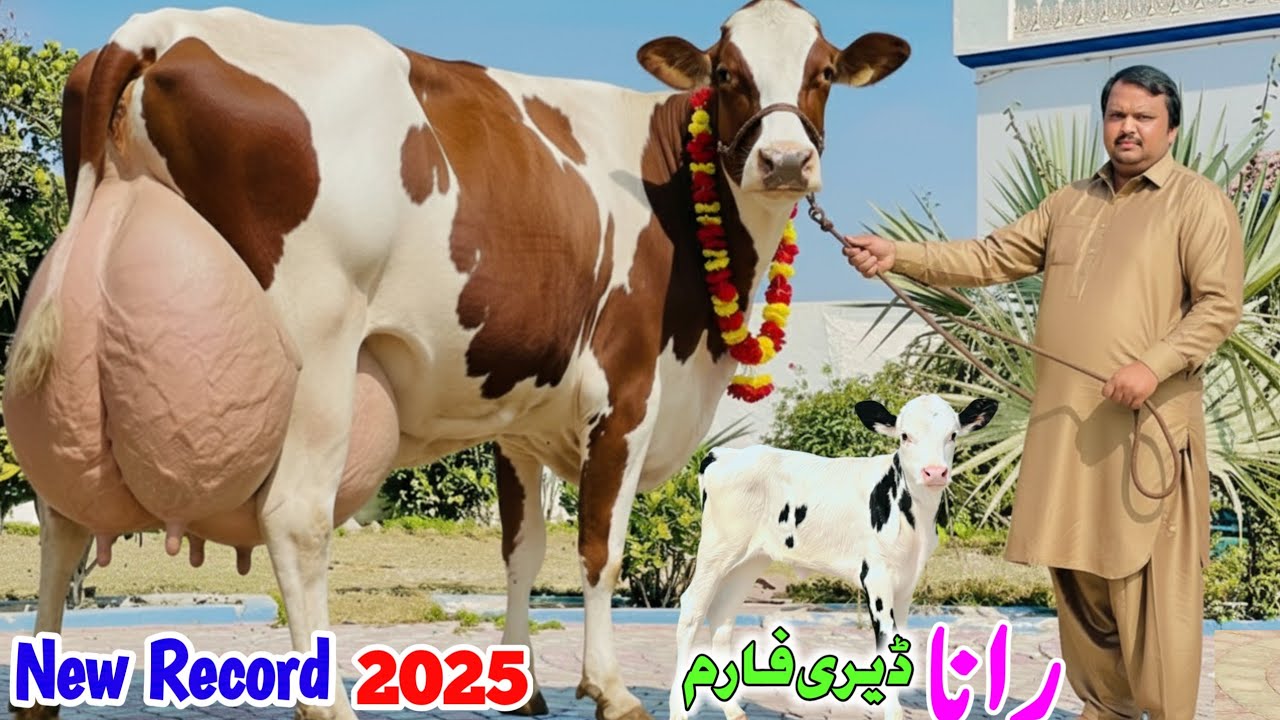 Rana Dairy Farm | Biggest HF Cow | Biggest  Cow for Sale in Punjab | Big Red  Friesian Cow 