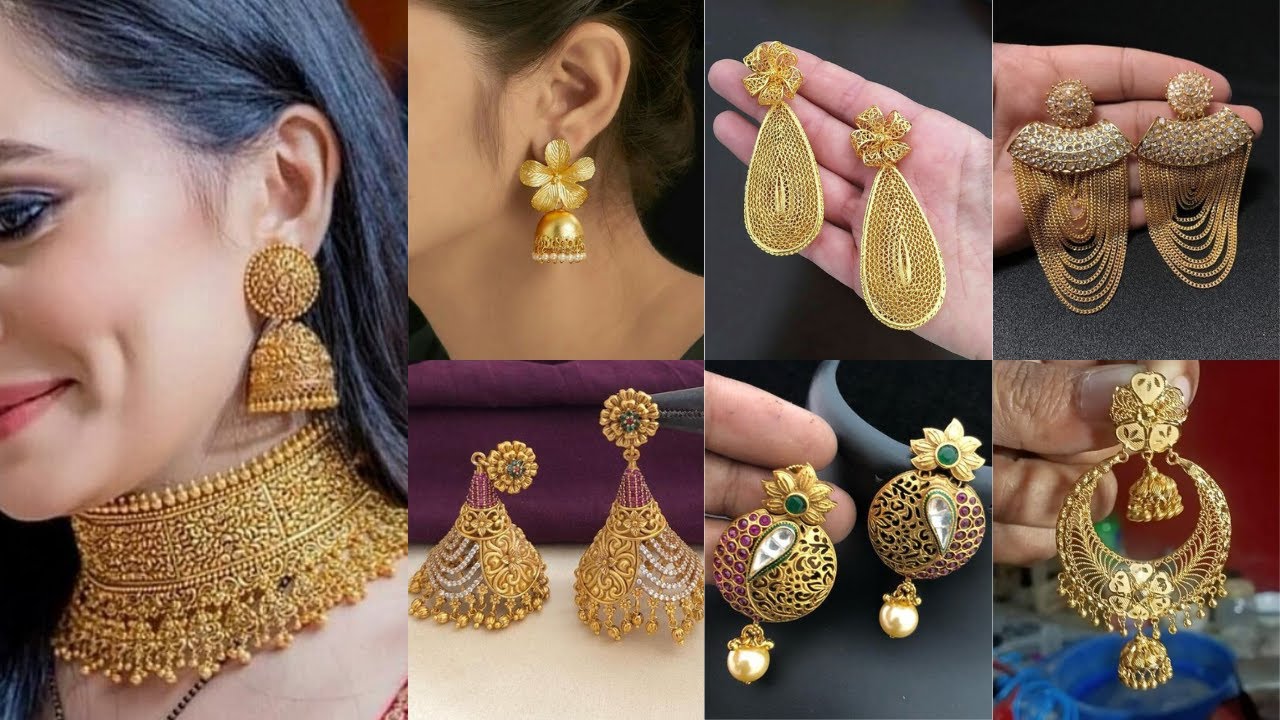 Latest 1gram gold side ear chain with earrings || champasaralu maatal  designs || high quality|| - YouTube