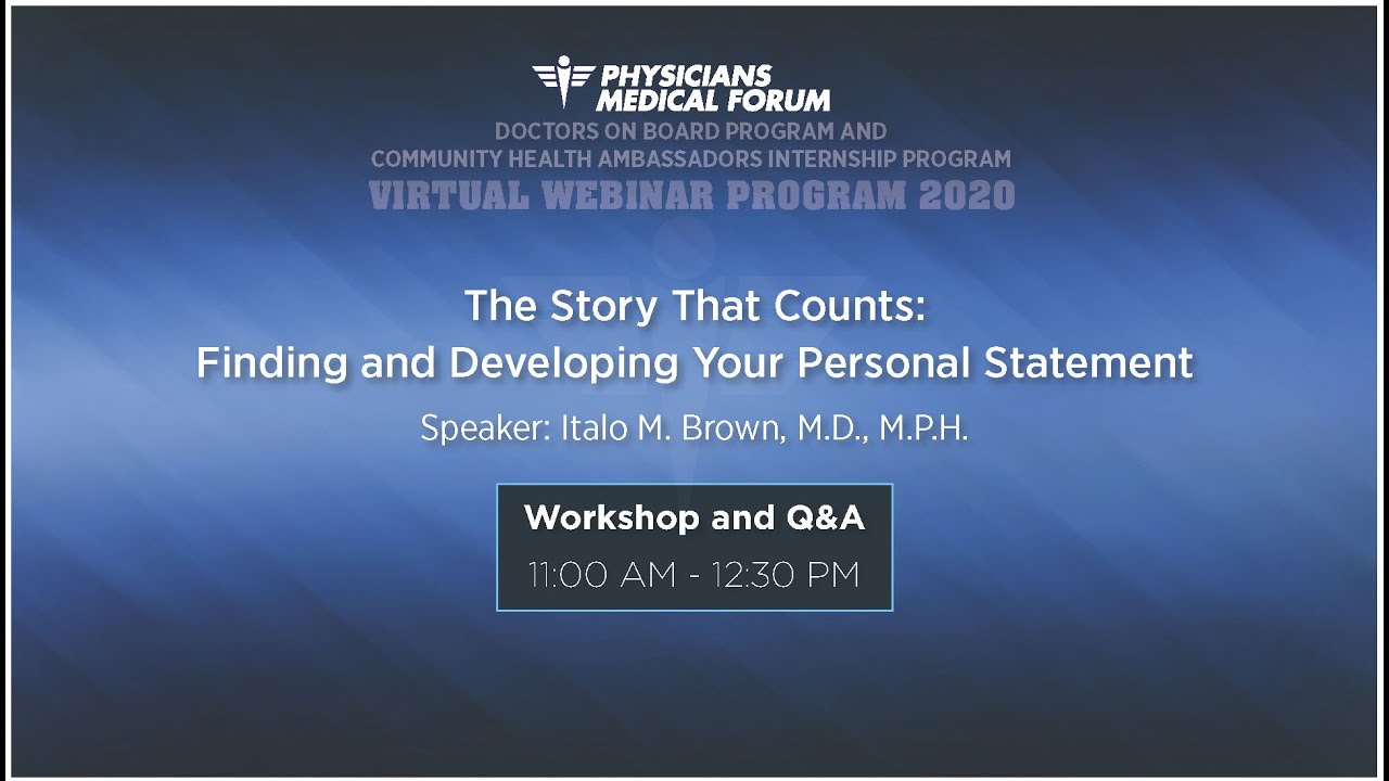 PMF 2020 Doctors on Board and Community Health Ambassadors Virtual Program Workshop 2