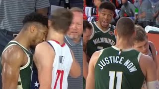 Giannis Antetokounmpo headbutt Moe Wagner \& gets ejected from game | Bucks vs Wizards