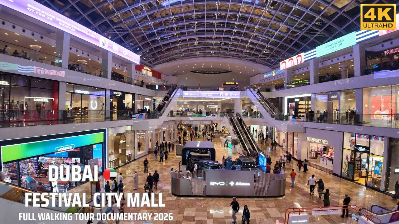 🇦🇪 Dubai Festival City Mall [4K] Walking Tour 2026 | IMAGINE Water Show & The Bay