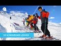 Ski  snowboard lessons at les elfes winter camp