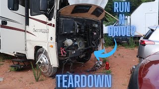 Frontal Teardown Wrecked Georgetown RV Will it Start?