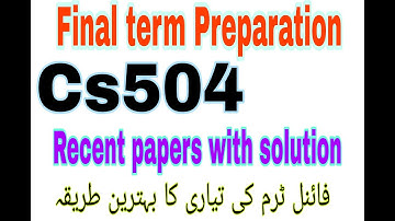 CS504 finalterm Preparation 2022|Cs504 important topics 2022|cs504 Finalterm preparation