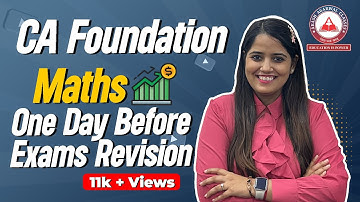 One Day Before Exams Revision | CA Foundation Maths | Akash Agarwal Classes