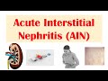 Acute Interstitial Nephritis (AIN) | Causes, Pathophysiology, Symptoms, Diagnosis, Treatment