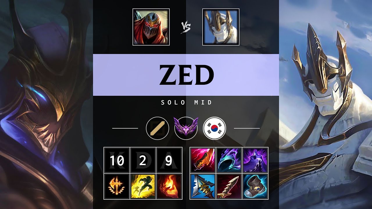 Zed Mid vs Galio: Godlike - KR Master Patch 14.22