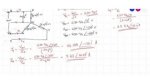Three phase unbalanced 4wire star connected load