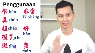 L1 Penggunaan 很 非常 超 真 挺 蛮 Belajar Grammar Bahasa Mandarin