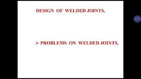 Design of machine elements -1.9 Welded joint problem