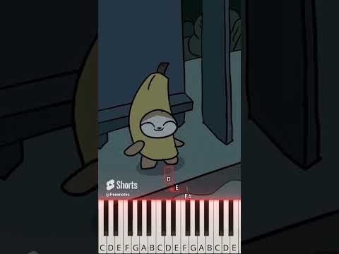 Banana cat accident 🍌🐱 (Piano Tutorial by @Peeanotes) #memes #shorts #piano #funny