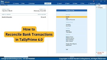 How to Reconcile Bank Transactions in TallyPrime 6.0 | Smart Bank Reconciliation