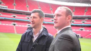 CARL FROCH 'SHOVES' GEORGE GROVES AS TEMPERS FLARE PITCHSIDE @ WEMBLEY  EXCLUSIVE FOOTAGE