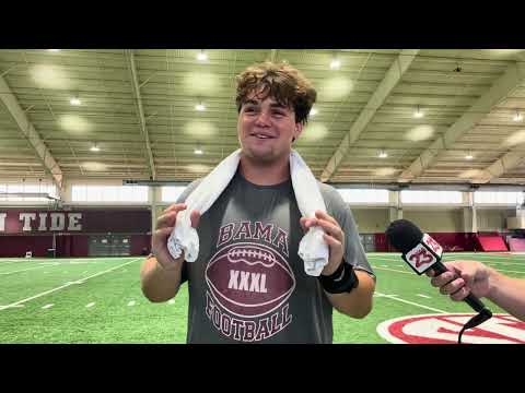 Alabama Football OL Racin Delgatty Interview | 2026 Preseason Practice