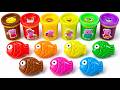 Satisfying Video l How to Make Playdoh Lollipop Candy into Rainbow Fish & Ice Cream Cutting ASMR