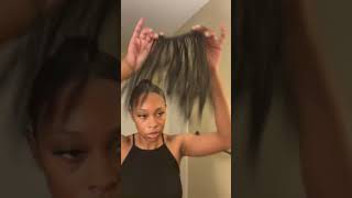 Styling my hair with clip ins #arghoat #clipins #edgecontrol #naturalhairstyles