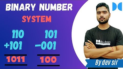 Binary Number system |Binary conversion & Addition Sub. ✅for NDA/Airforce/ Navy/IIT JEE |DEV CLASSES