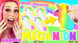 I Turned My Legendary Neon Unicorn Into A New Mega Neon Unicorn Roblox Adopt Me Mega Neon Pets Youtube - roblox adopt me mega neon unicorn